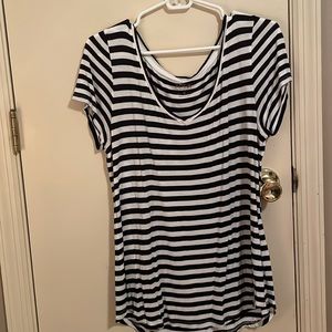 Black and white blouse